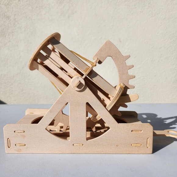 Handmade Leonardo Da Vinci Bombard Cannon History Social Studies Roman Model Cat - Picture 8 of 11